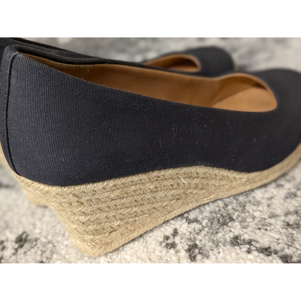 J.Crew Canvas Espadrille Wedges in Navy, size 8‎ - Picture 5 of 6